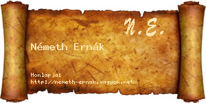 Németh Ernák névjegykártya